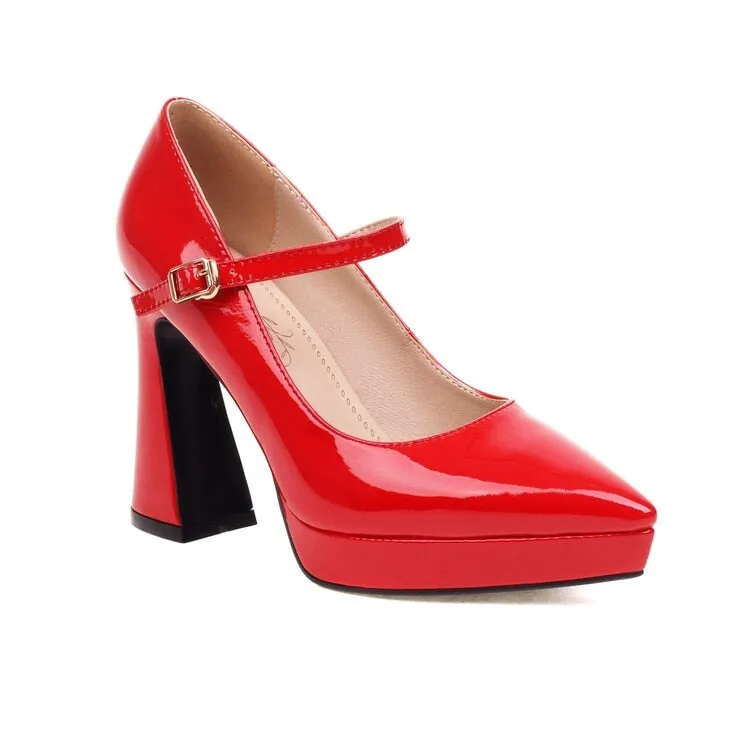 Années 60 Escarpin Vernis À Plateforme Pin Up