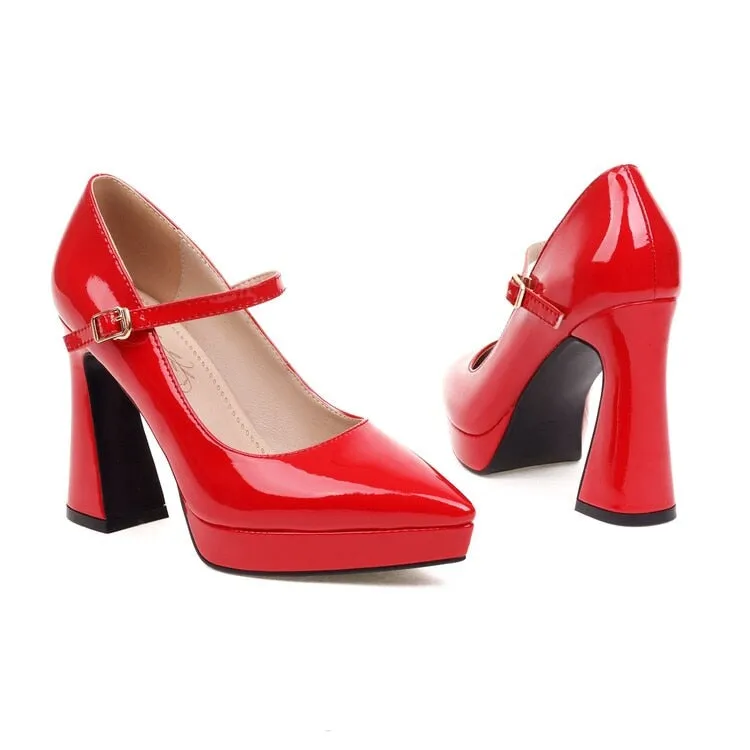 Années 60 Escarpin Vernis À Plateforme Pin Up