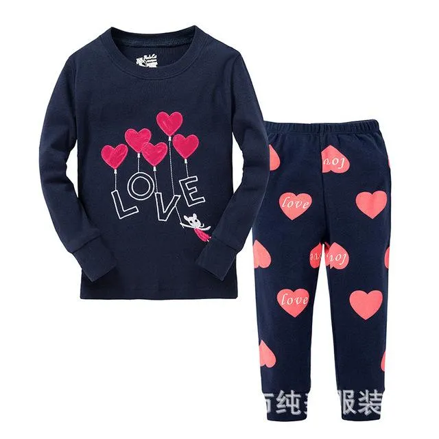 Autumn 2-7Y kids Santa Claus kids Pajamas/Pyjamas baby boy clothes children's Cartoon clothing summer cotton sleepwear wholesale
