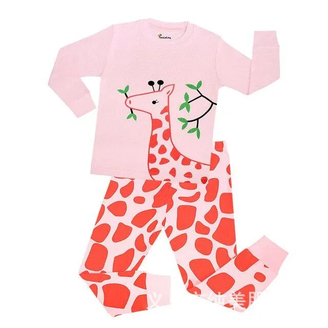 Autumn 2-7Y kids Santa Claus kids Pajamas/Pyjamas baby boy clothes children's Cartoon clothing summer cotton sleepwear wholesale