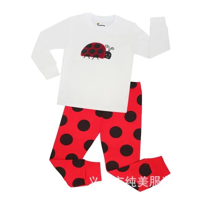 Autumn 2-7Y kids Santa Claus kids Pajamas/Pyjamas baby boy clothes children's Cartoon clothing summer cotton sleepwear wholesale