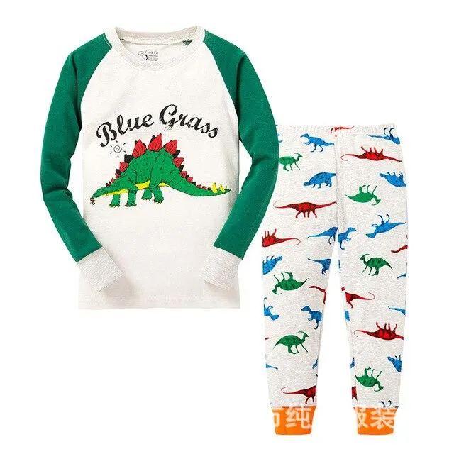 Autumn 2-7Y kids Santa Claus kids Pajamas/Pyjamas baby boy clothes children's Cartoon clothing summer cotton sleepwear wholesale