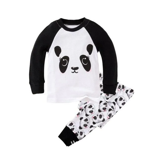 Autumn 2-7Y kids Santa Claus kids Pajamas/Pyjamas baby boy clothes children's Cartoon clothing summer cotton sleepwear wholesale