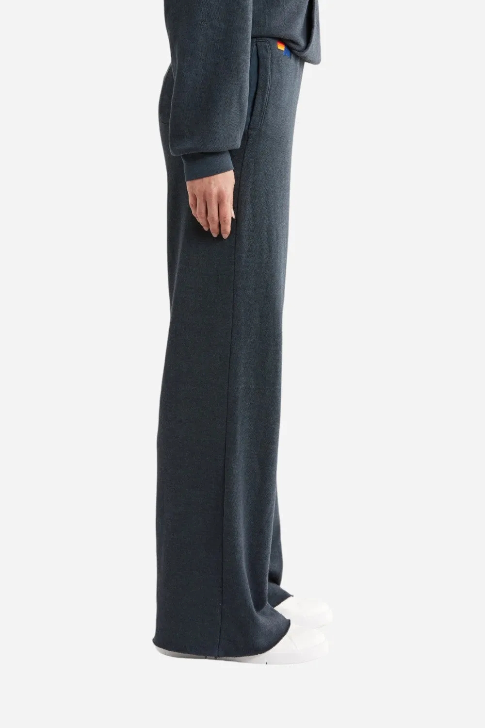 Aviator Nation Wide Leg Pocket Sweatpants in Charcoal