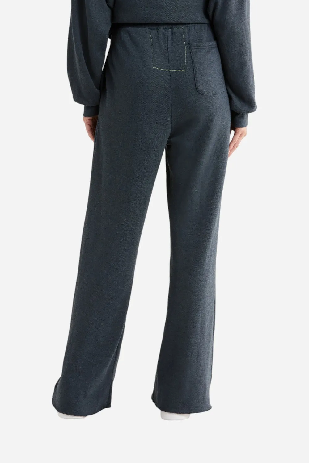 Aviator Nation Wide Leg Pocket Sweatpants in Charcoal