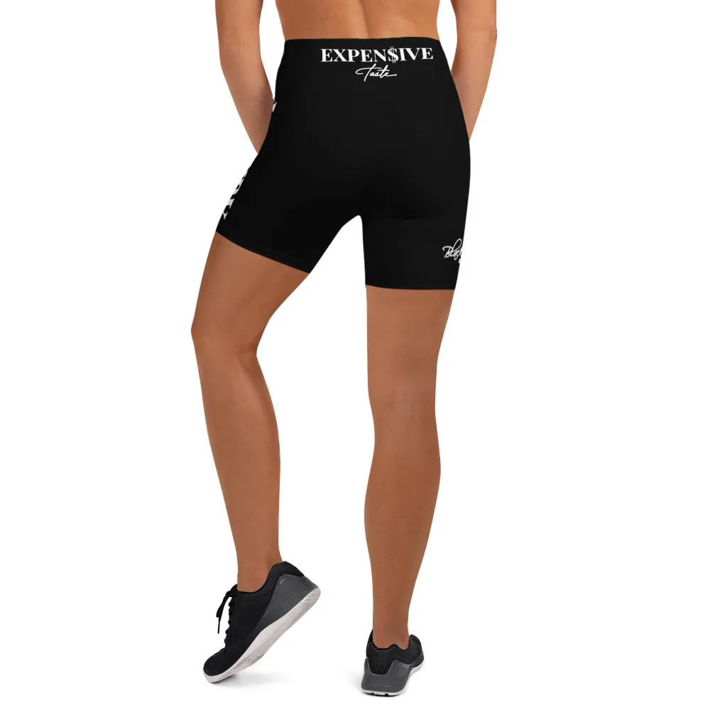 Black Mogul Luxury Red Roses Yoga Shorts