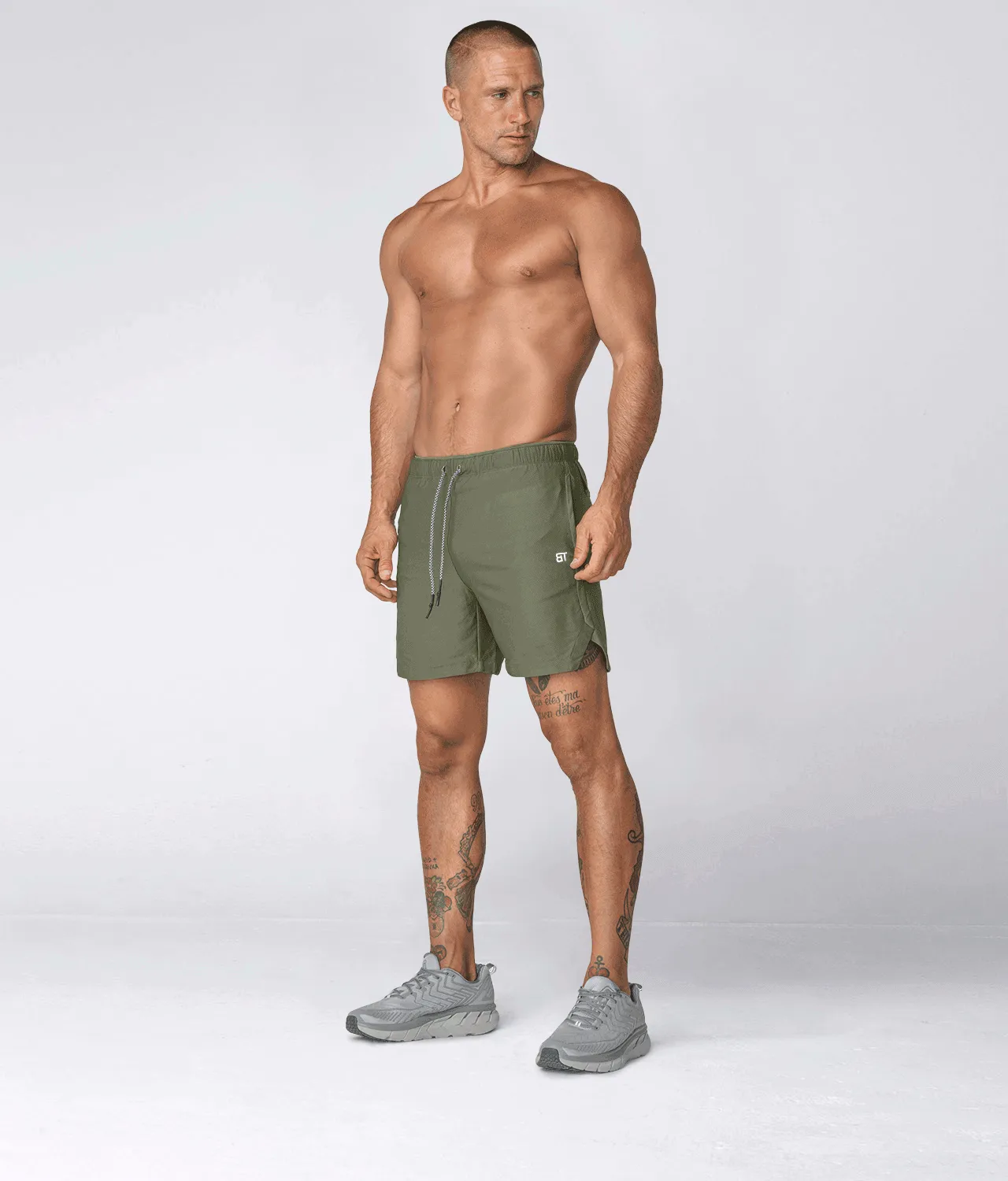 Born Tough Air Pro™ 7" Military Green 2 in 1 Men's Athletic Shorts with Liner
