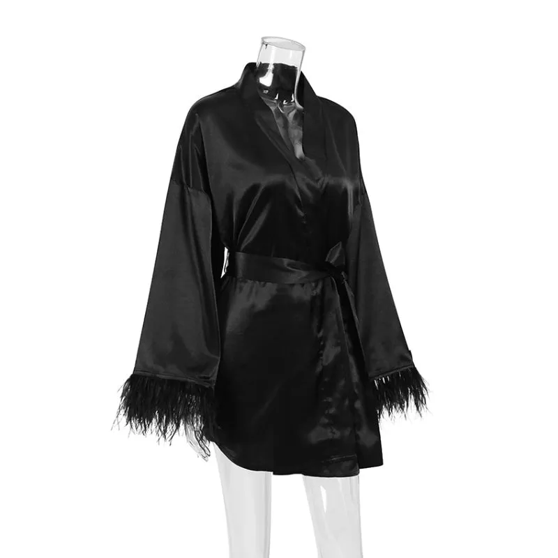 Bridesmaid Proposal Robe With Feather
