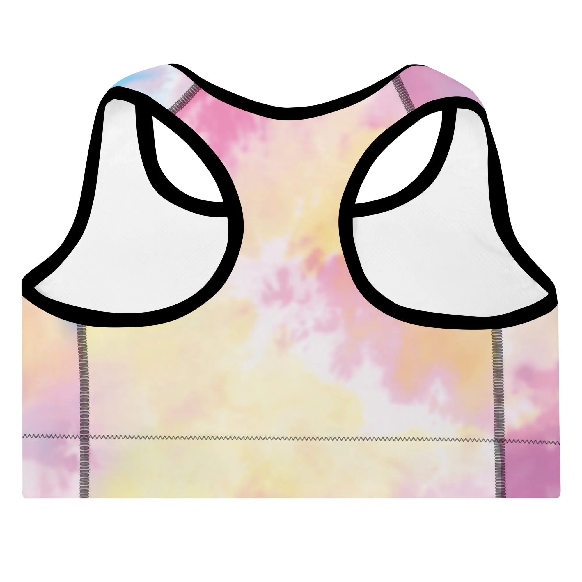 Cannafit Yellow Tie-dye Padded Sports Bra