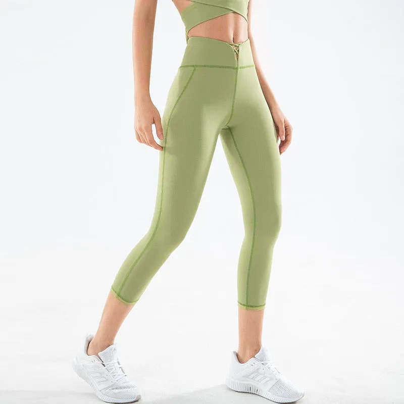 Cross Lace Workout Leggings