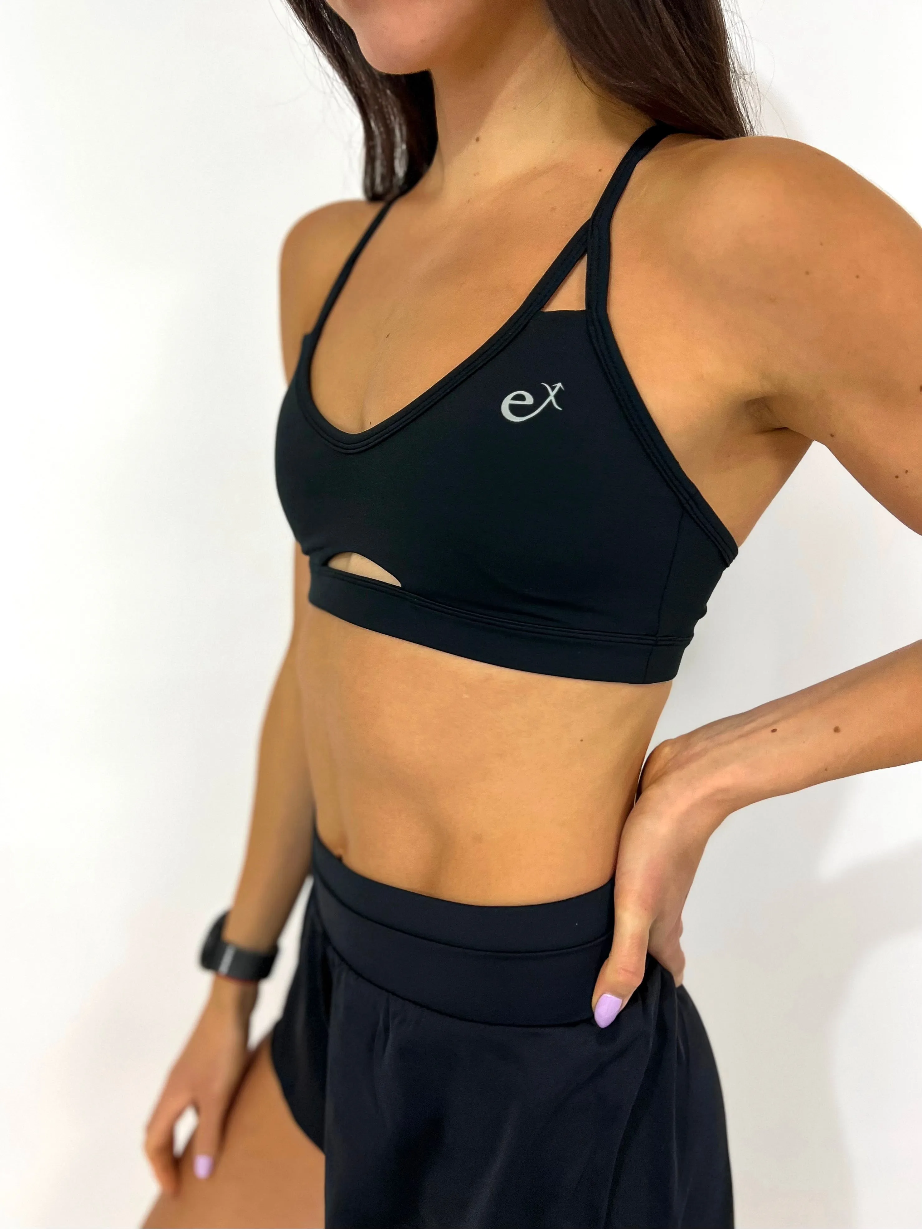 Divergent Sports Bra- Midnight Black