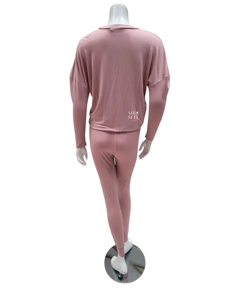 Dolman Style Dusty Pink Modal Pajamas Set