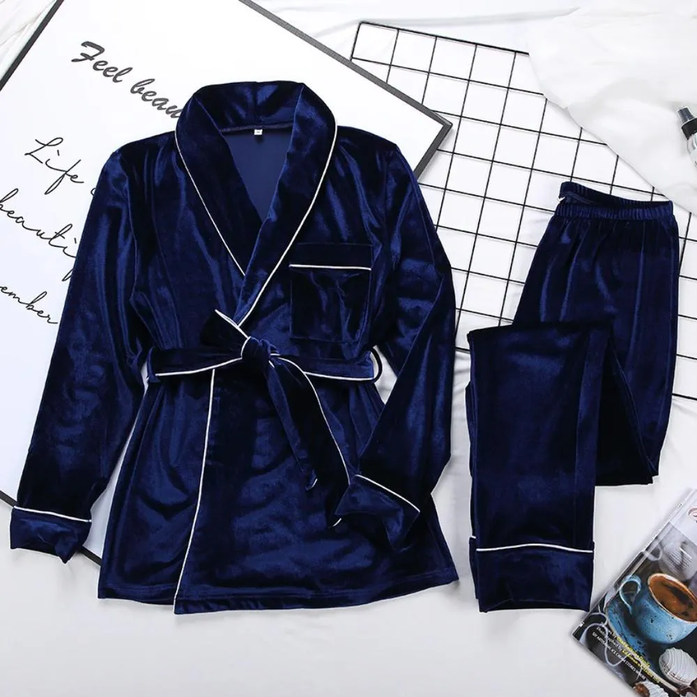 Fit and Warm Robe Top and Pants Loungewear