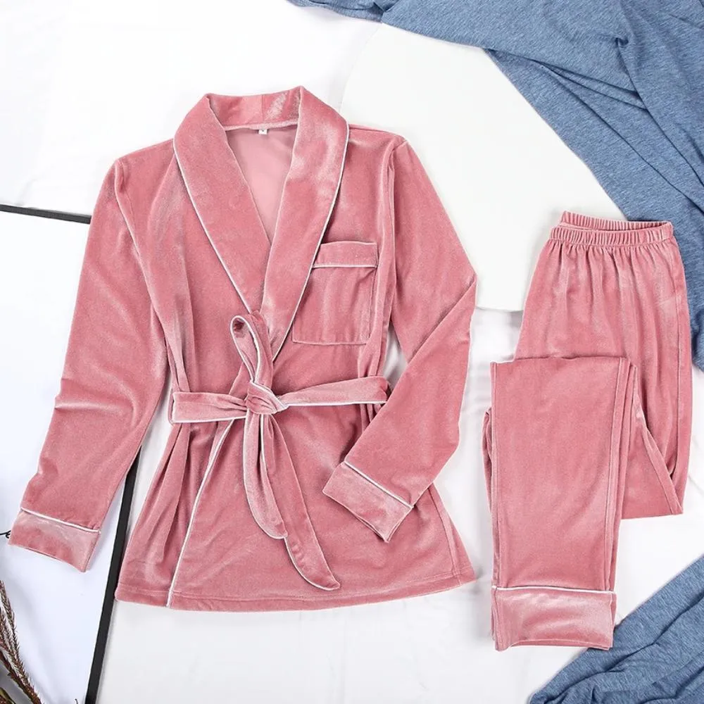 Fit and Warm Robe Top and Pants Loungewear