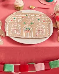 Gingerbread house plates