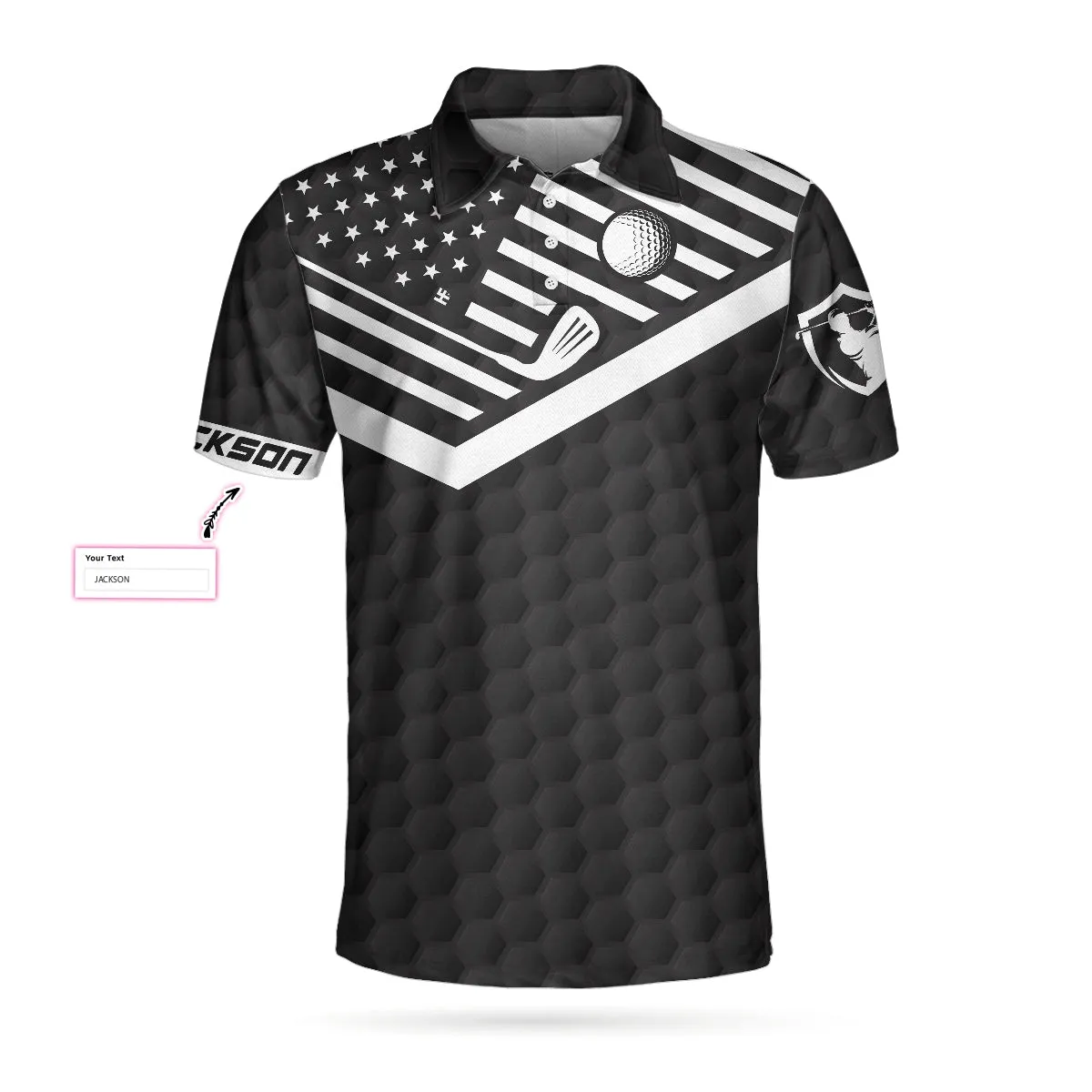 Golf And Beer That'S Why I'M Here Custom Polo Shirt, Personalized American Flag Golf Shirt For Beer Lovers Coolspod