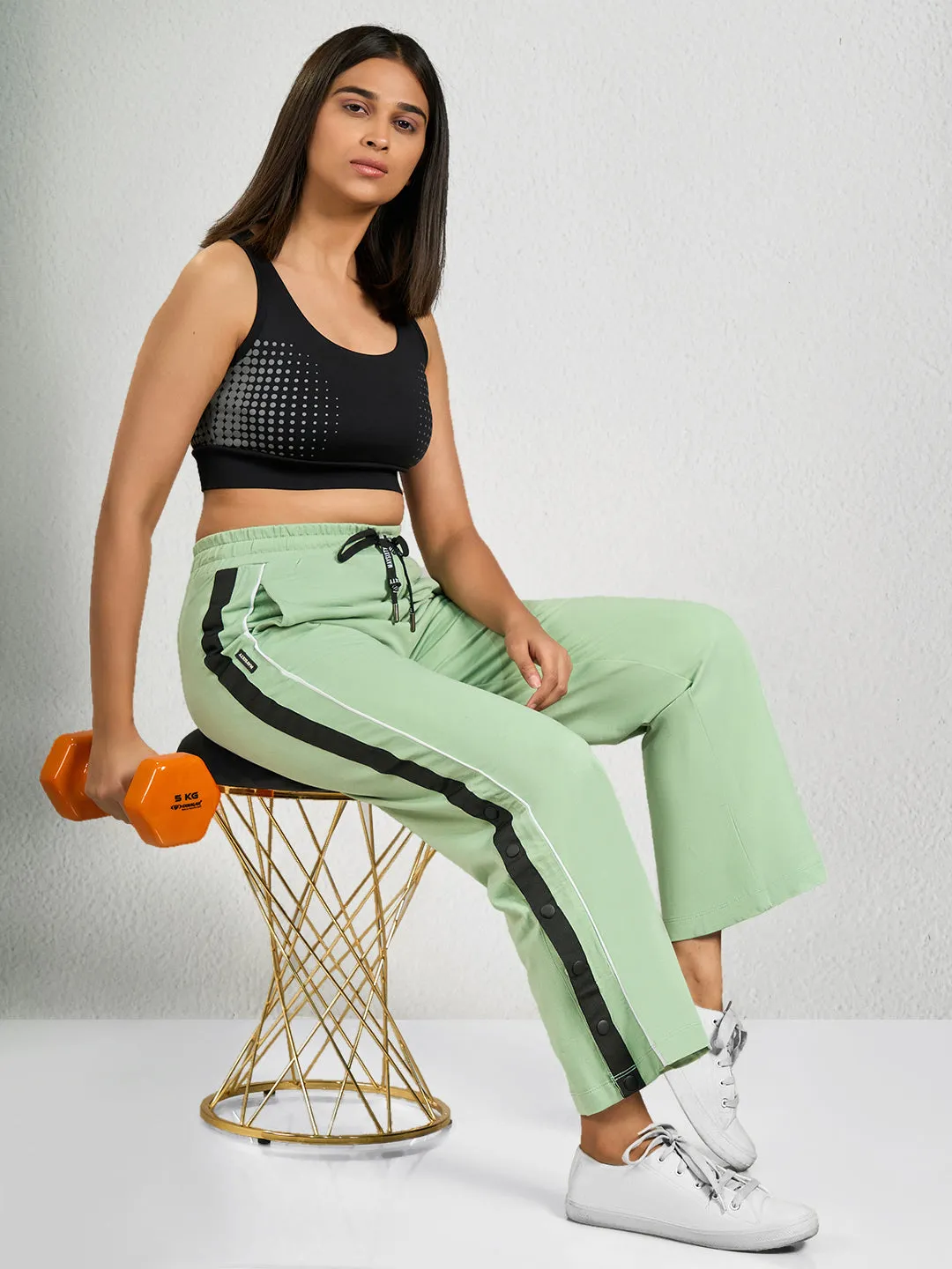 Green Side Striped LF Track Pant
