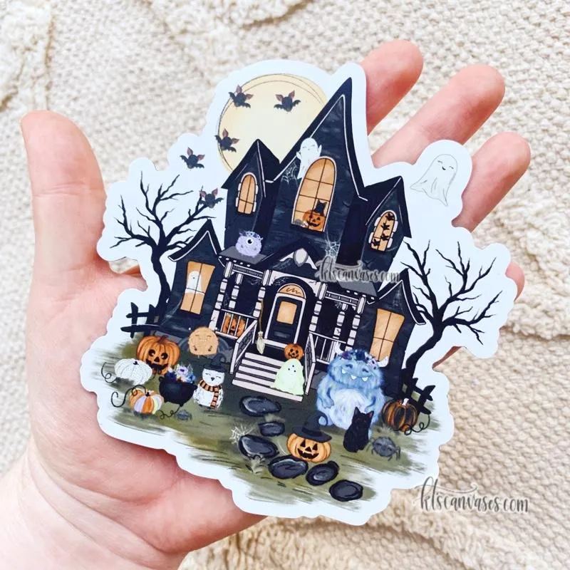 Haunted House of Spooky Friends MAGNET