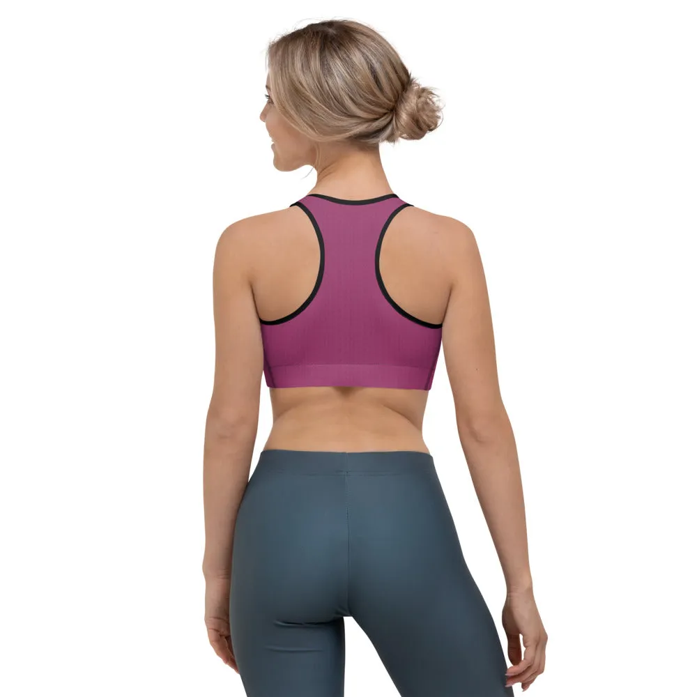 Hibiscus Purple Sports Bra