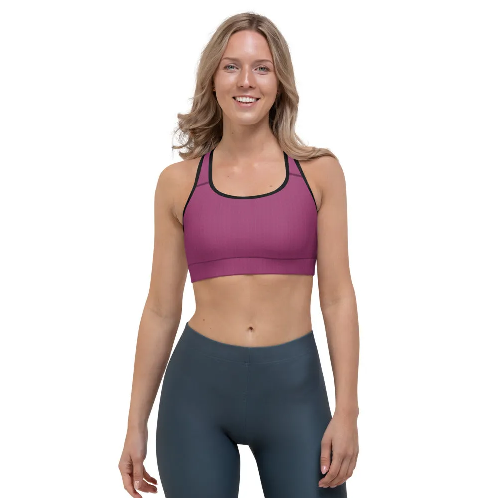 Hibiscus Purple Sports Bra