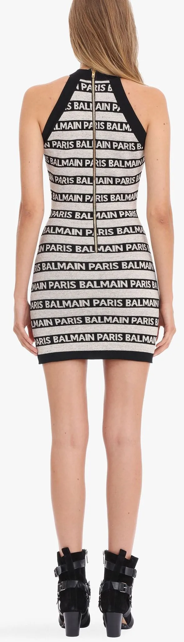 Logo-Intarsia Knitted Mini Dress