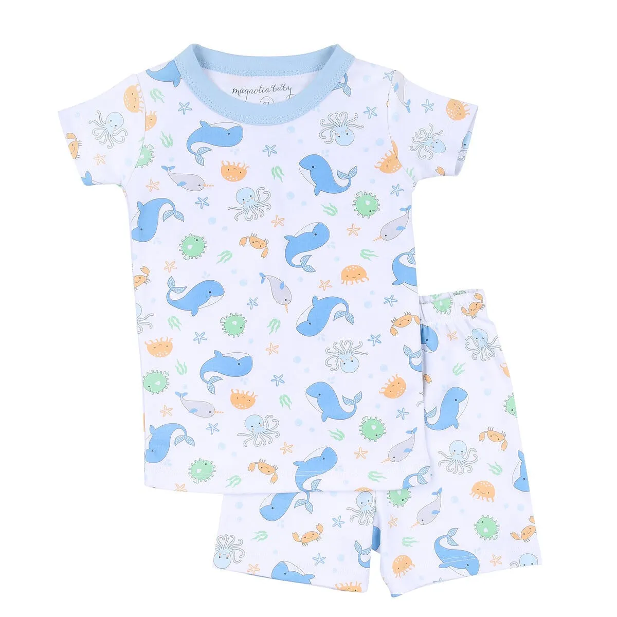 Magnolia Baby Boys Ocean Bliss Short Pajamas - Blue