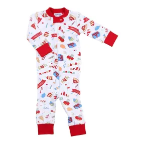 Magnolia Baby My Birthday! Zipped Pajamas - Red