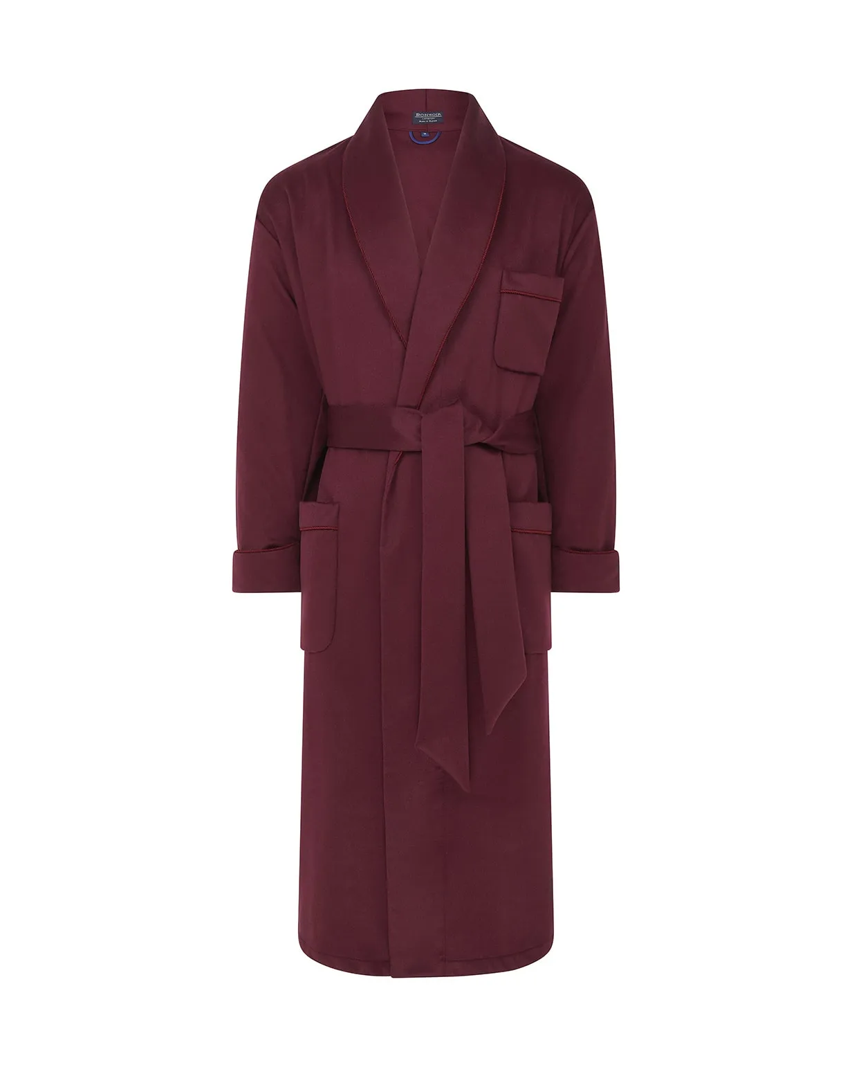 Men's Cashmere Robe - Claret