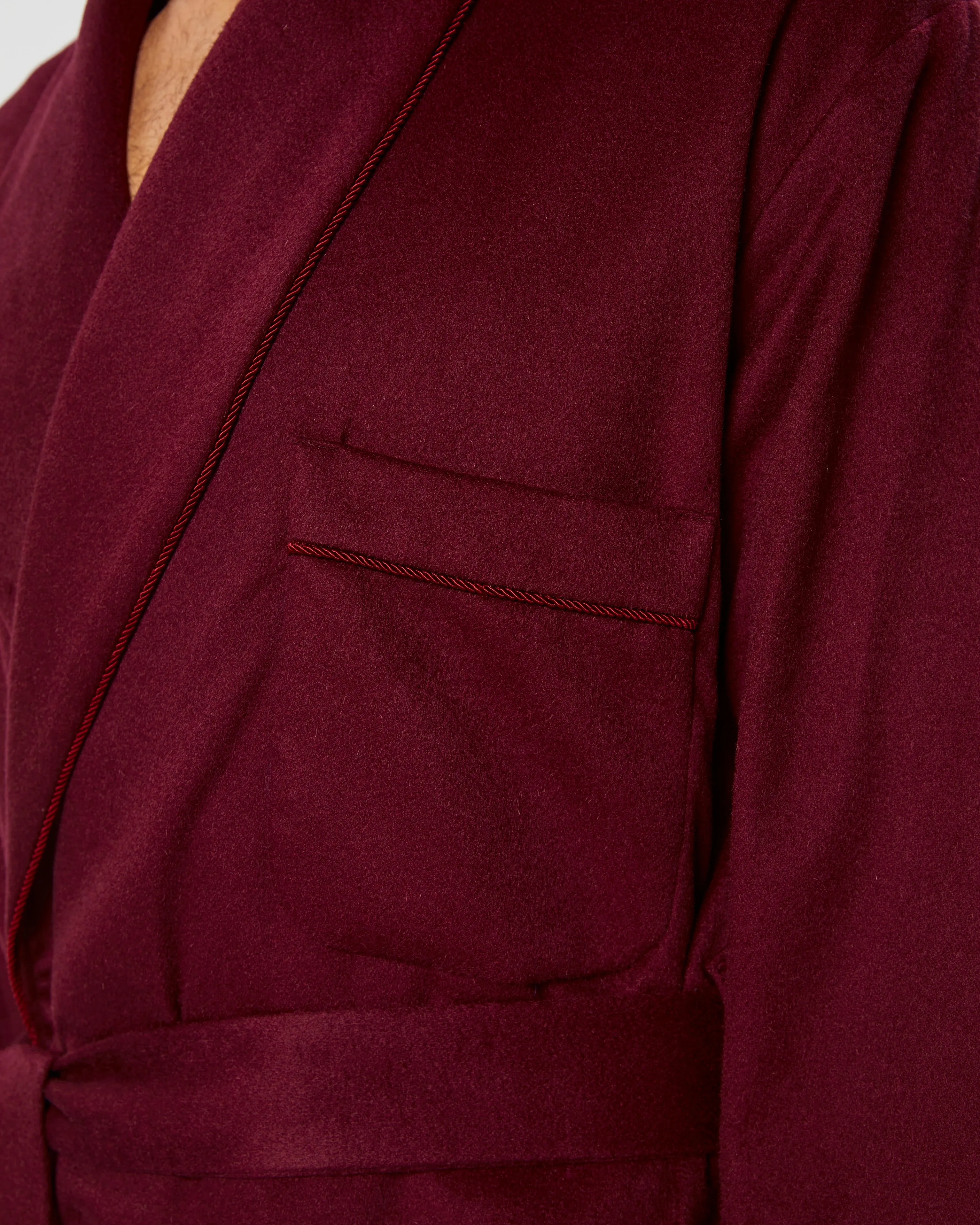Men's Cashmere Robe - Claret