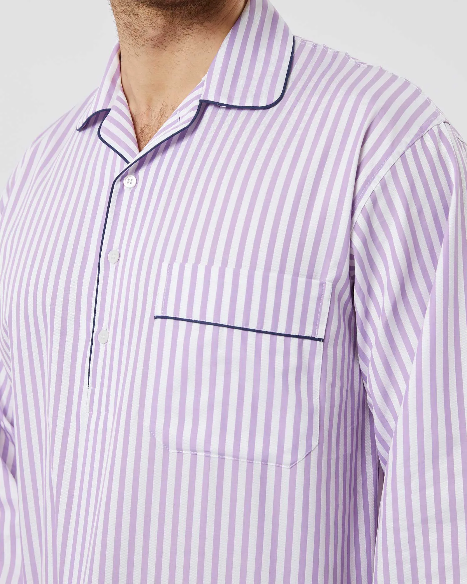 Men's Two-Fold Cotton Nightshirt - Newington