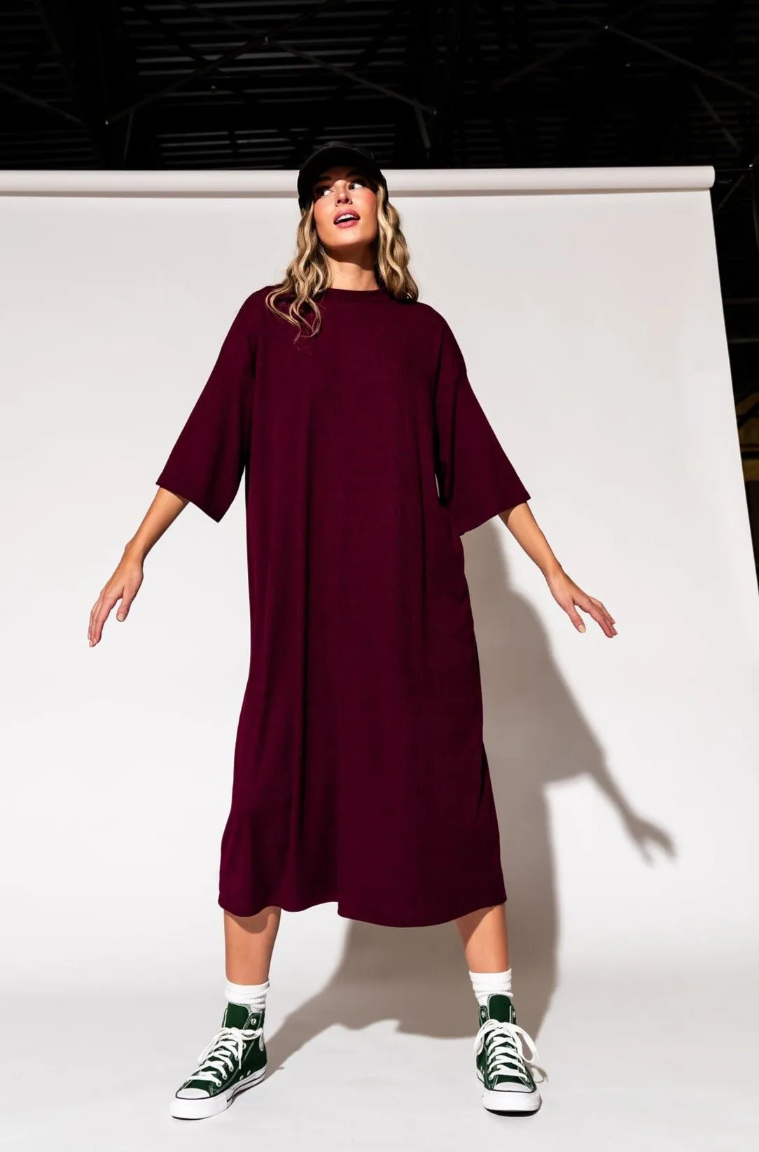 Ozzy Dress in Wine