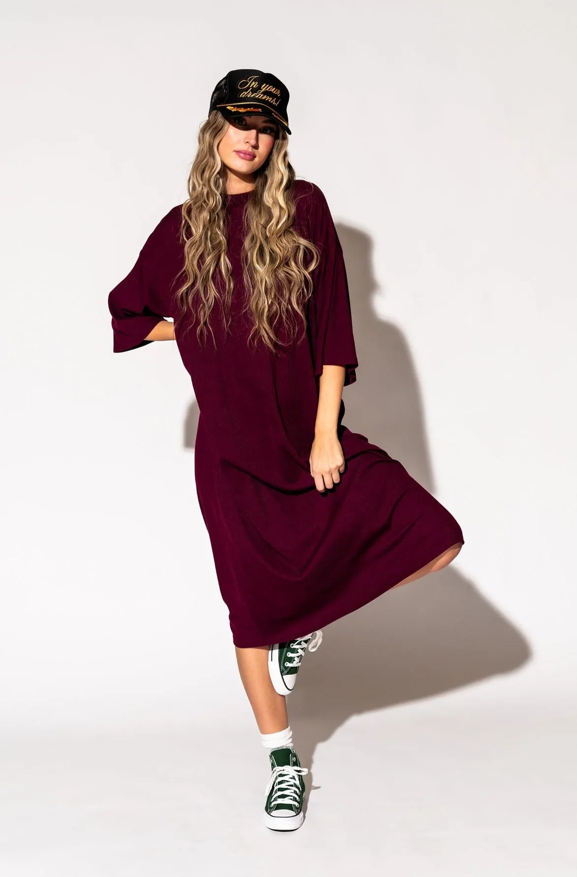 Ozzy Dress in Wine