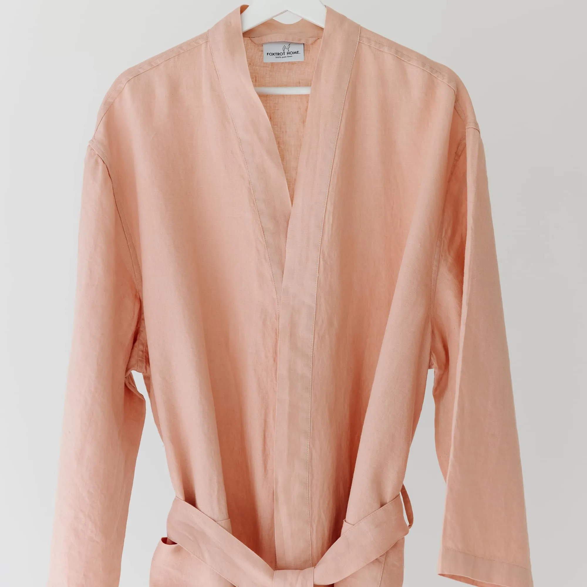 Peach Linen Robe