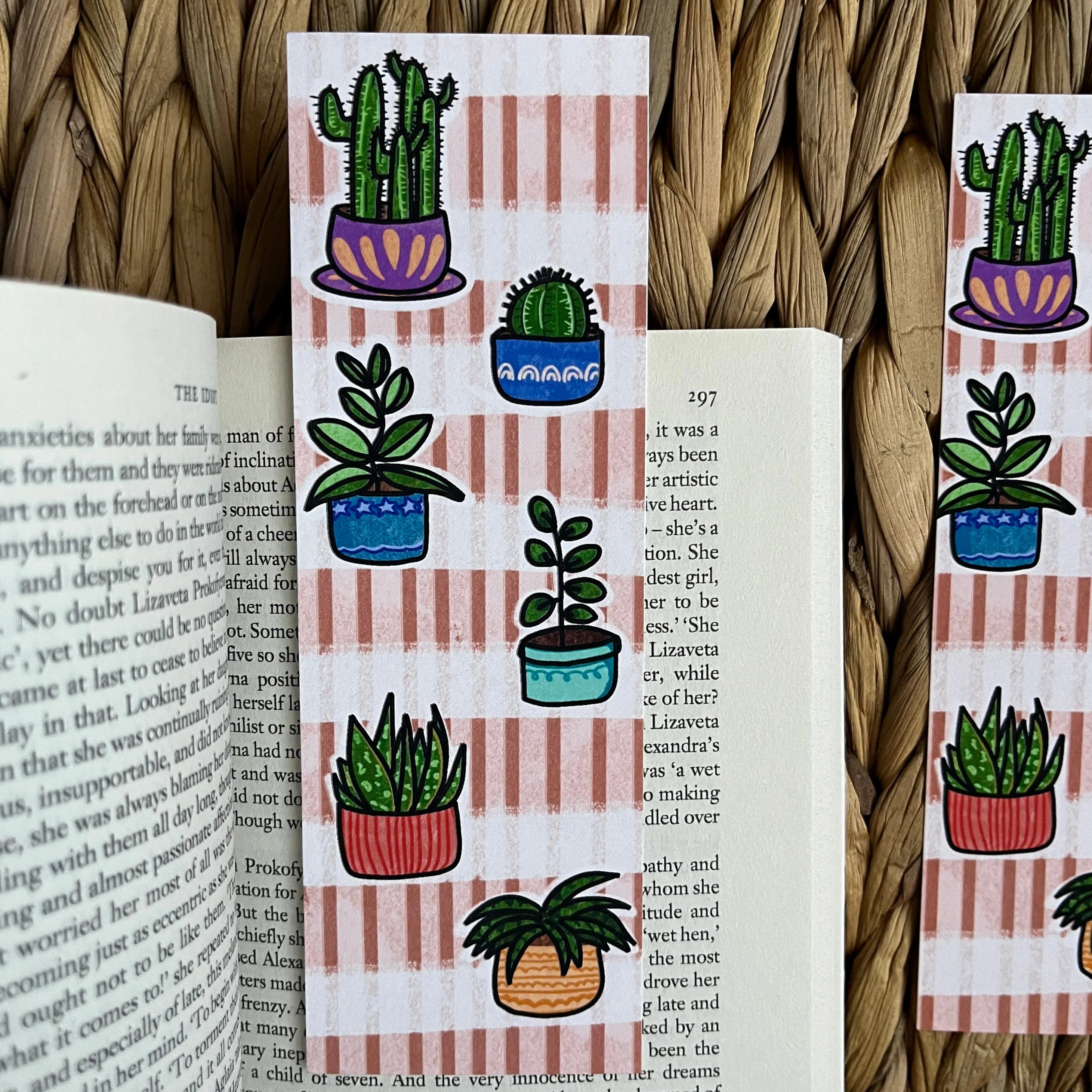 Plants cacti bookmark