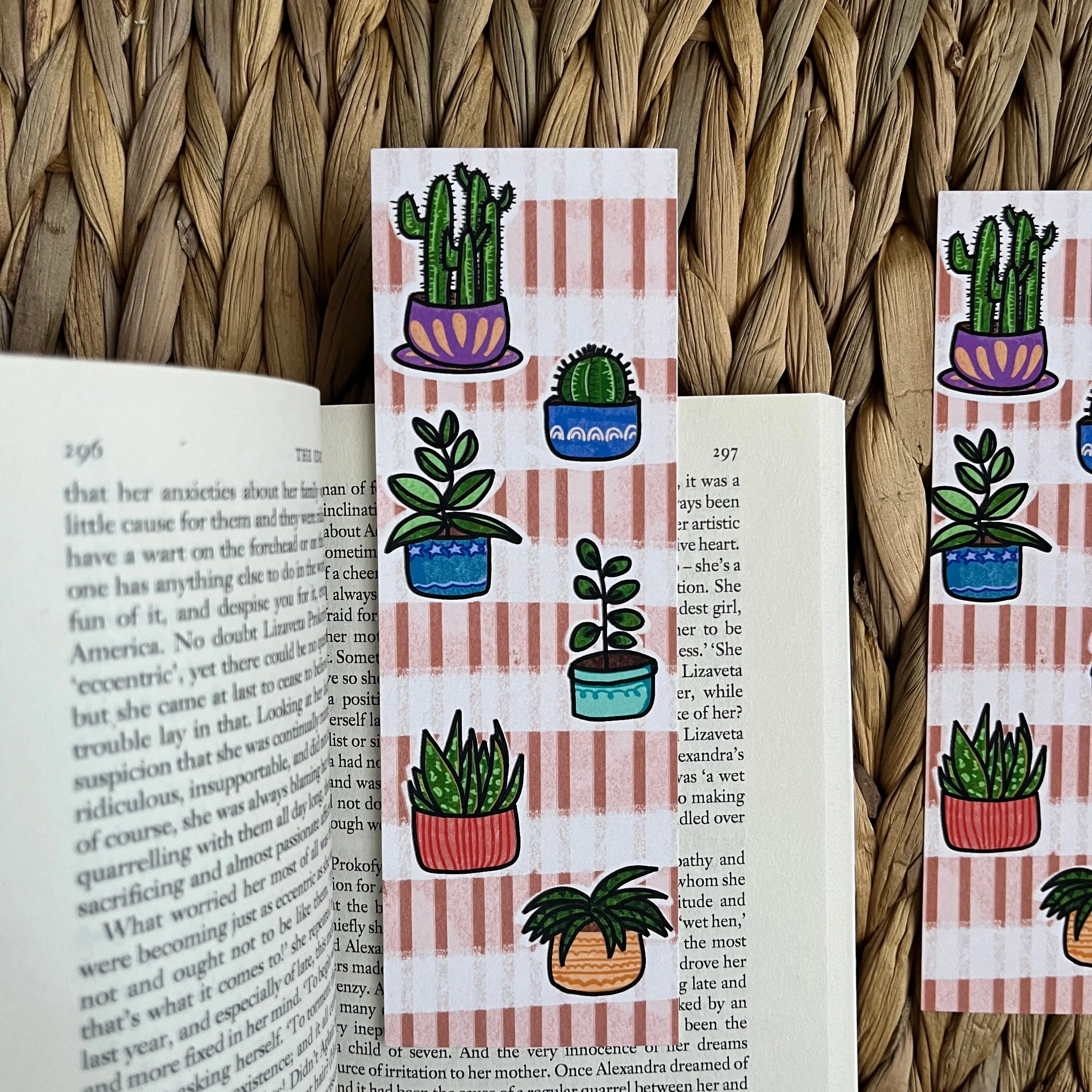 Plants cacti bookmark