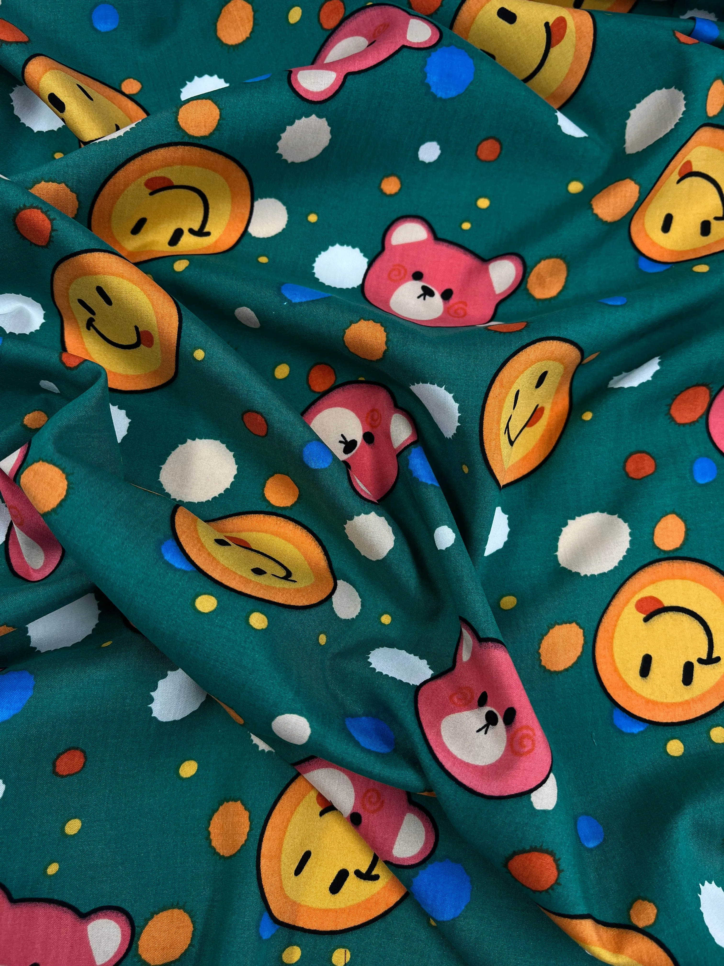 Printed Rayon - Smiley - 145cm
