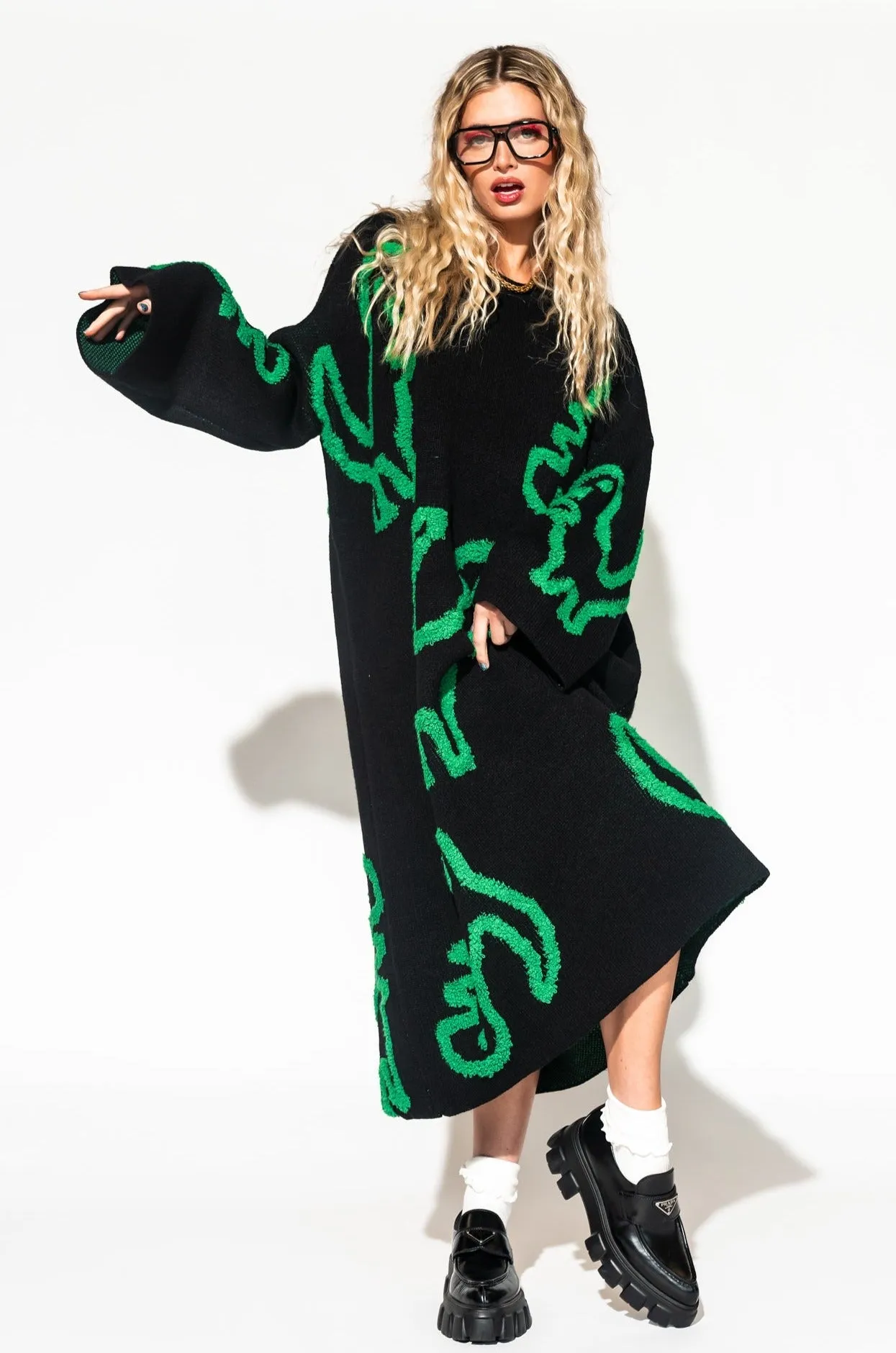 Rawr Means I Love You Oversized Knit Dress *RESTOCKED*