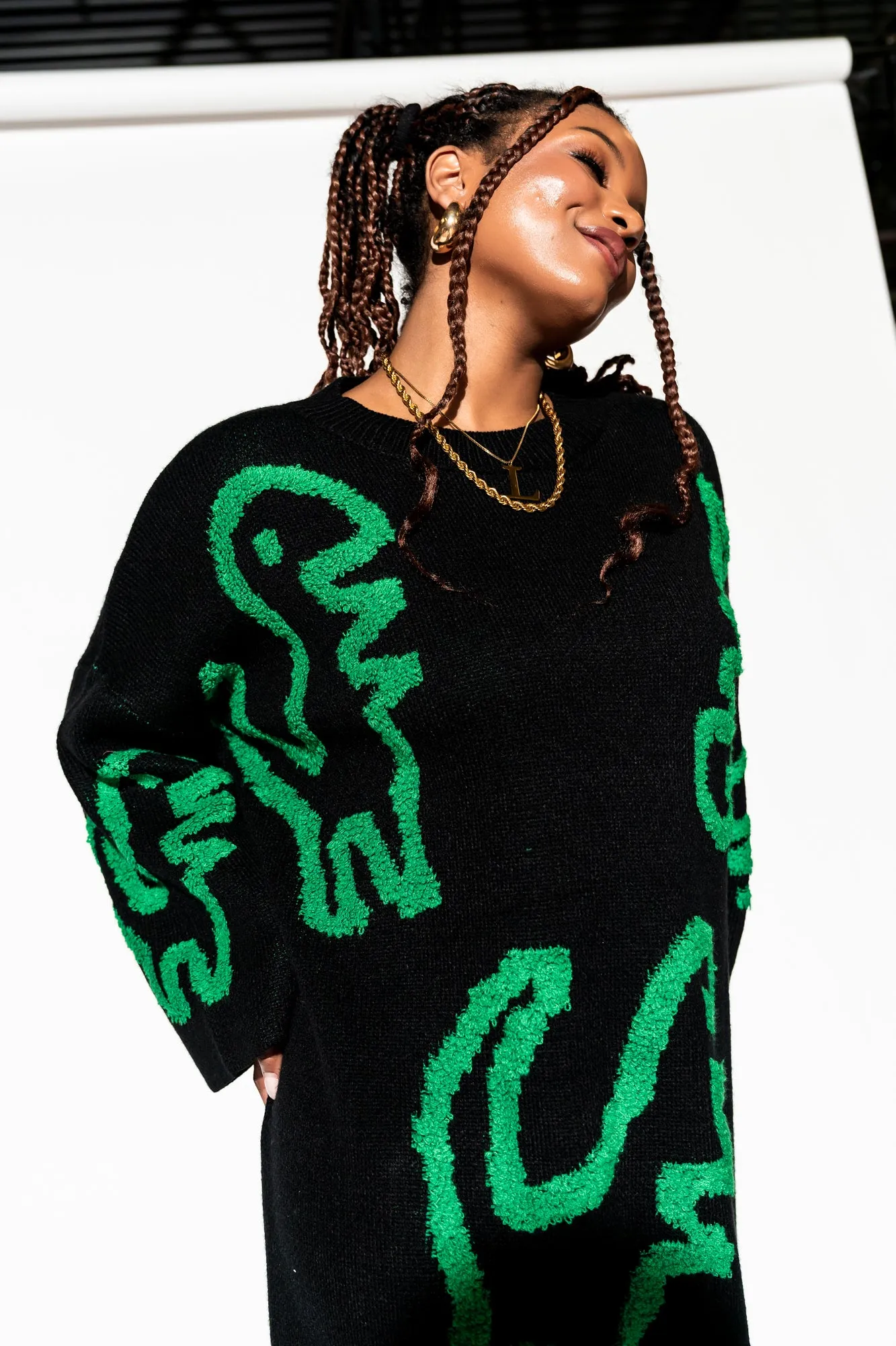 Rawr Means I Love You Oversized Knit Dress *RESTOCKED*