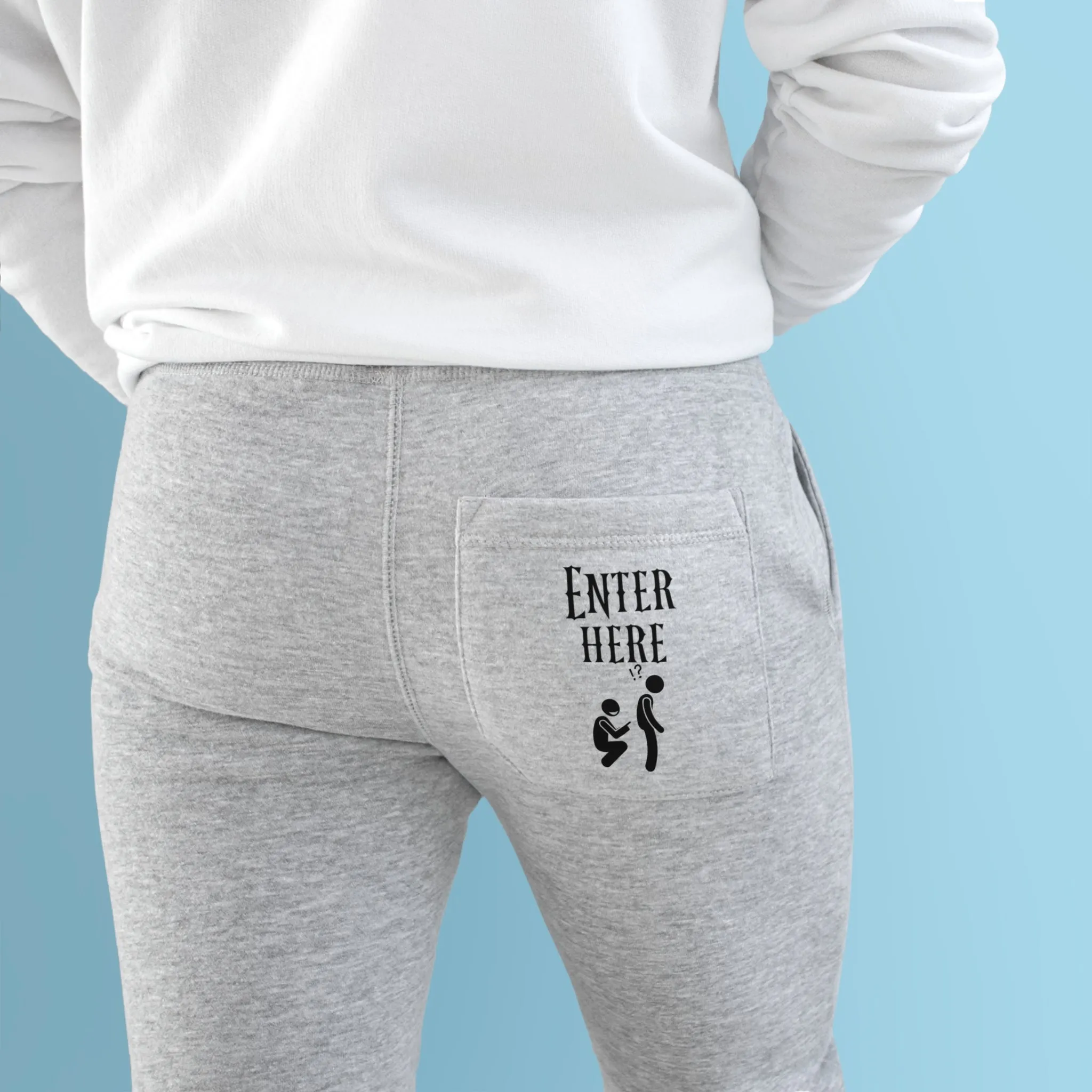 SCBC Unisex "Enter Here" Fleece Joggers. Joggers, Grey Sweatpants, Casual Wear, Streetwear, Sports Wear. Unisex, Sweatpants, Brand Name.