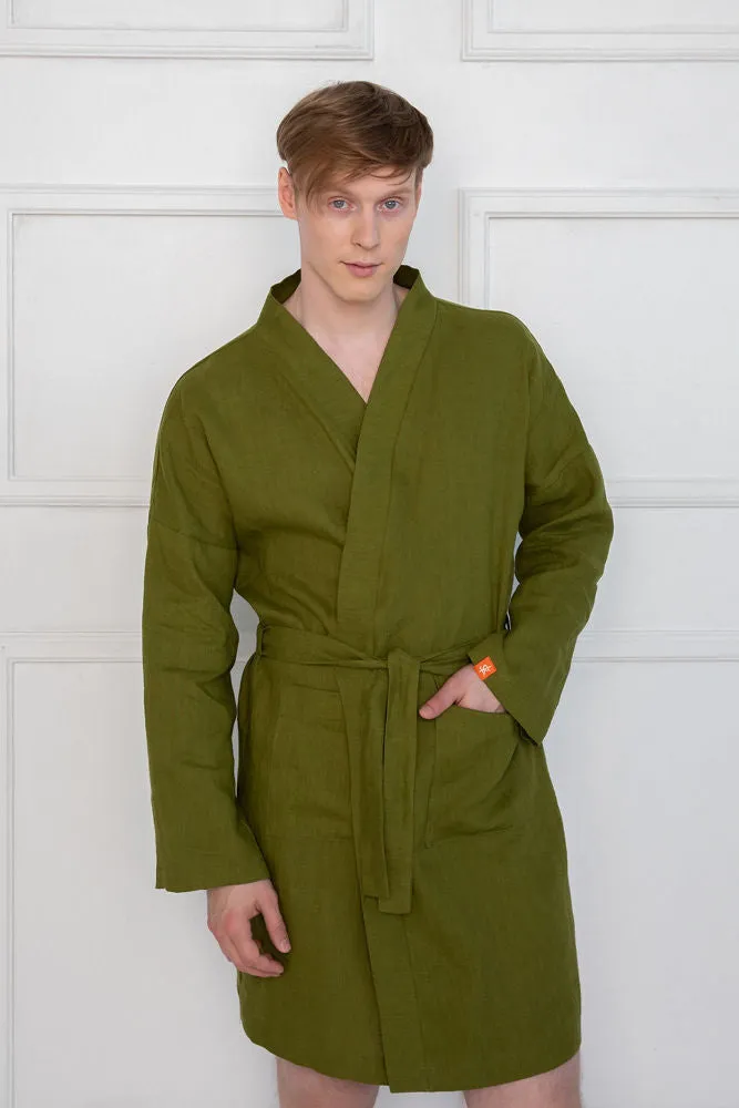 Sofa Killer beige linen men robe