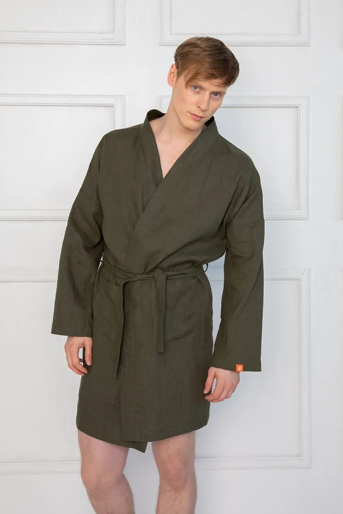 Sofa Killer beige linen men robe