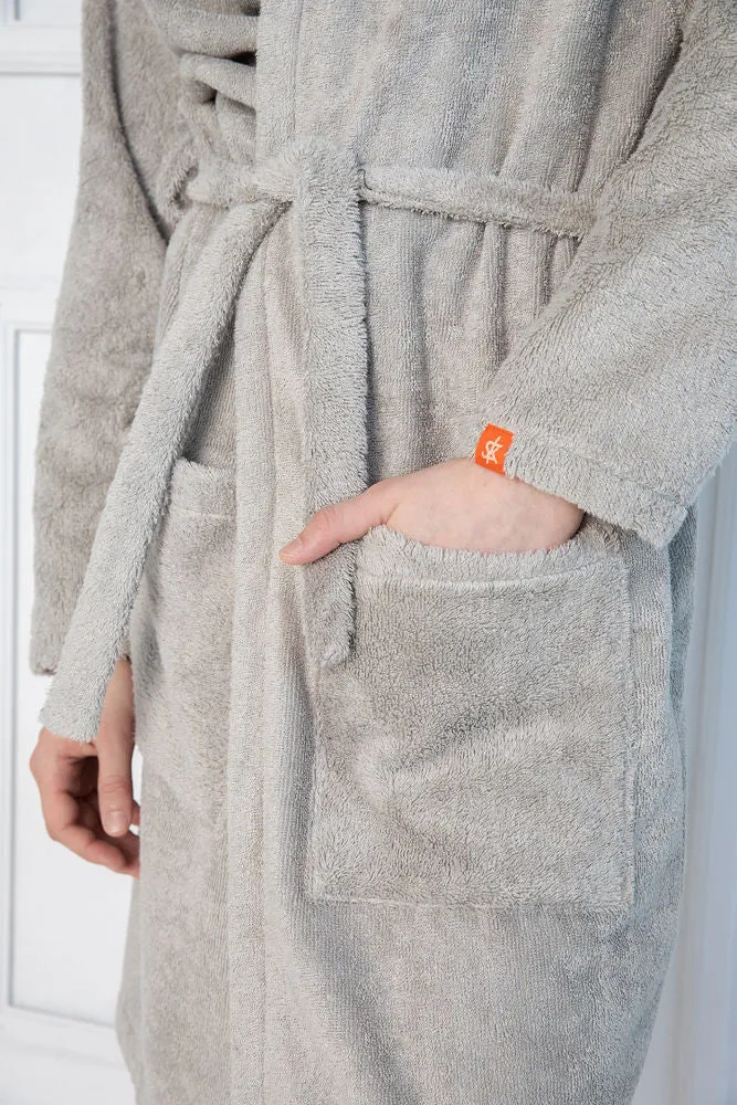 Sofa Killer light grey bamboo frottee men robe