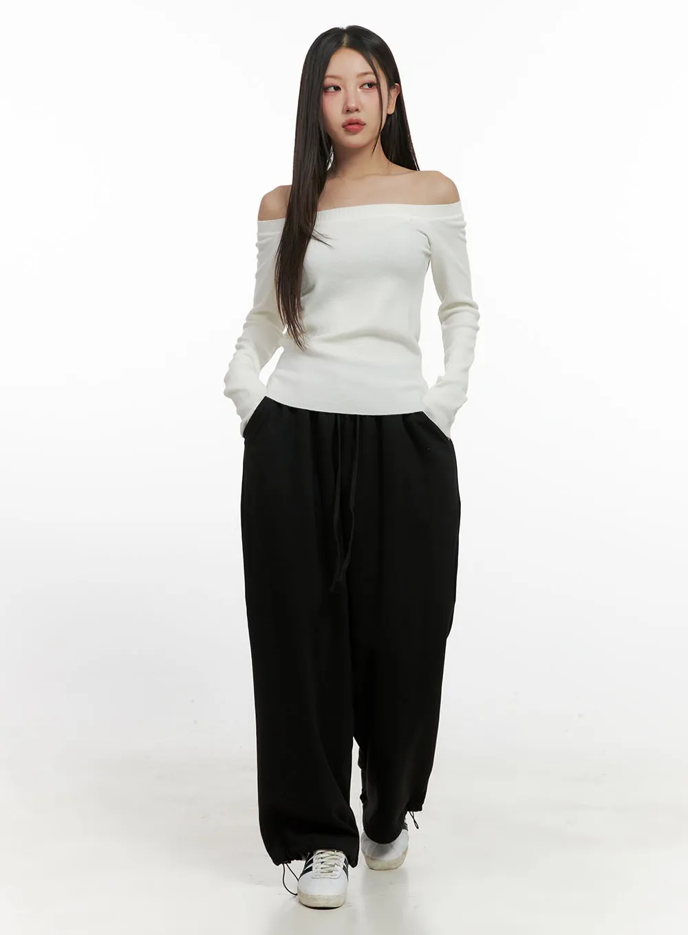 Wide Fit Cotton Sweatpants CN415