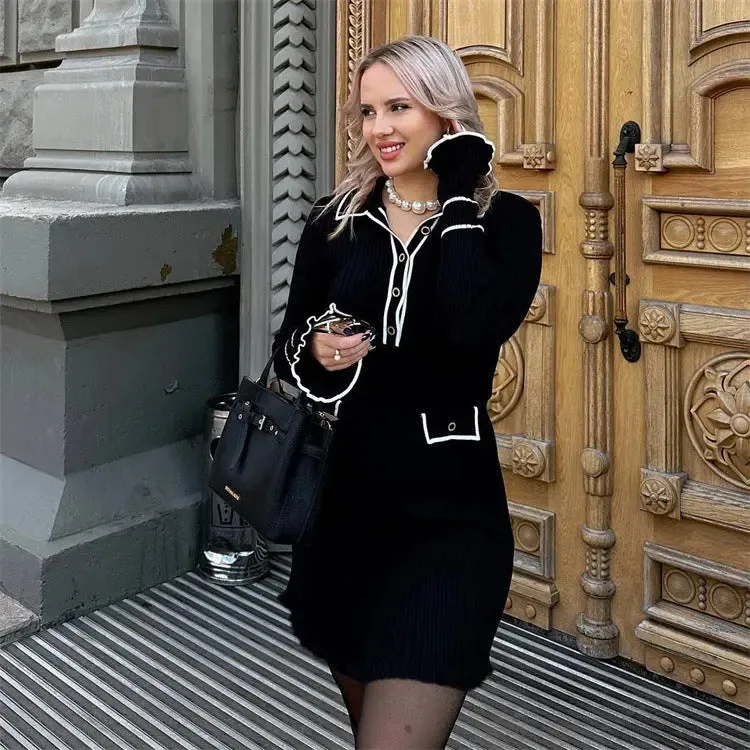 Women's Lux Ruffled Knitted Dress