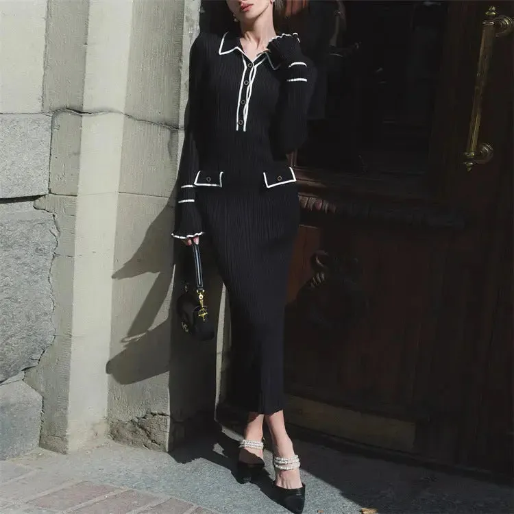 Women's Lux Ruffled Knitted Dress