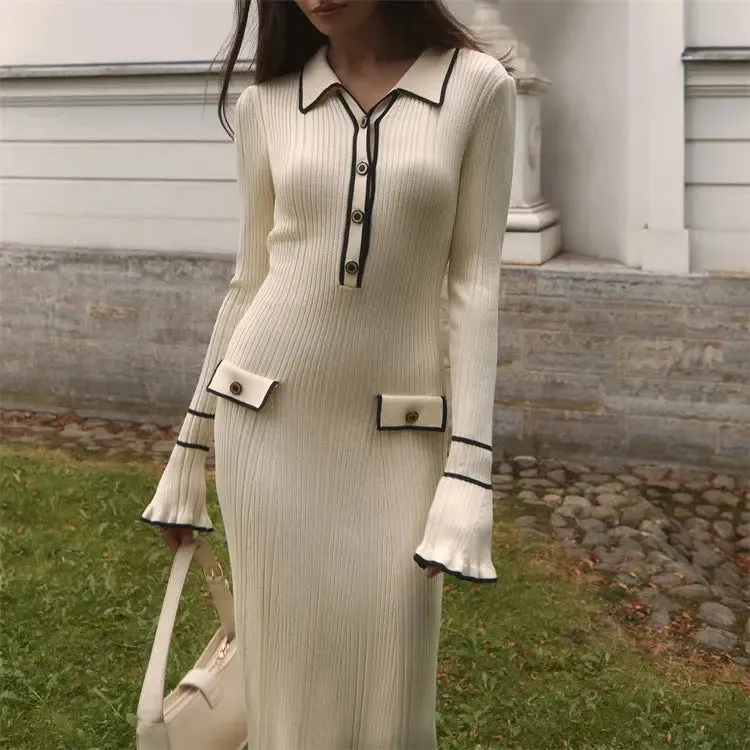Women's Lux Ruffled Knitted Dress