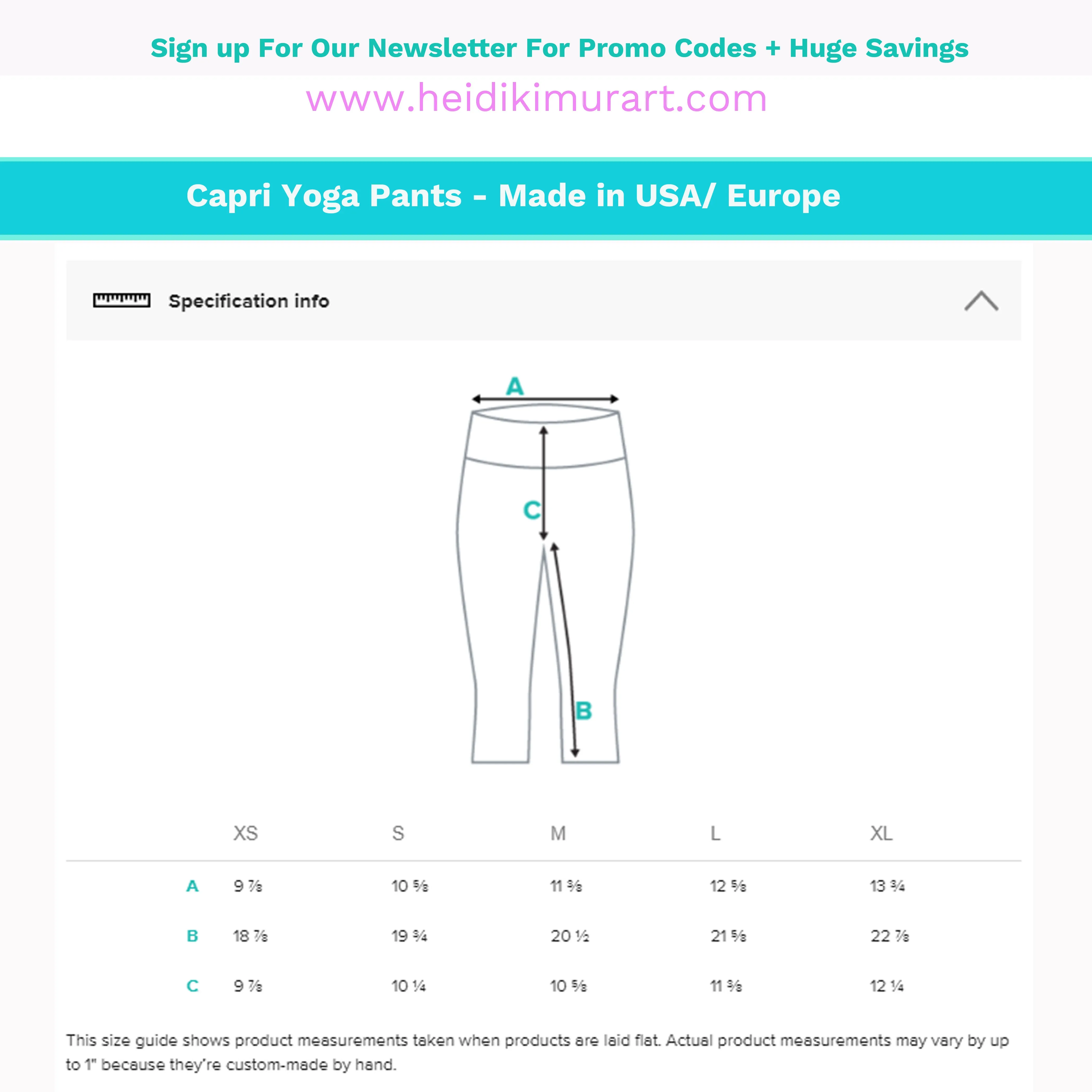 Yellow Rock Star Capri Leggings, Star Pattern Black Women's Yoga Pants-Made in USA/EU